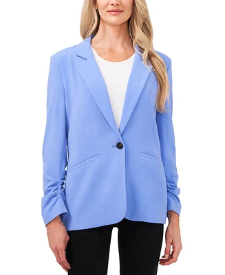 CeCe Women's Relaxed 3/4 Sleeve Twill Blazer