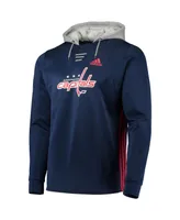 Men's adidas Navy Washington Capitals Skate Lace Aeroready Pullover Hoodie