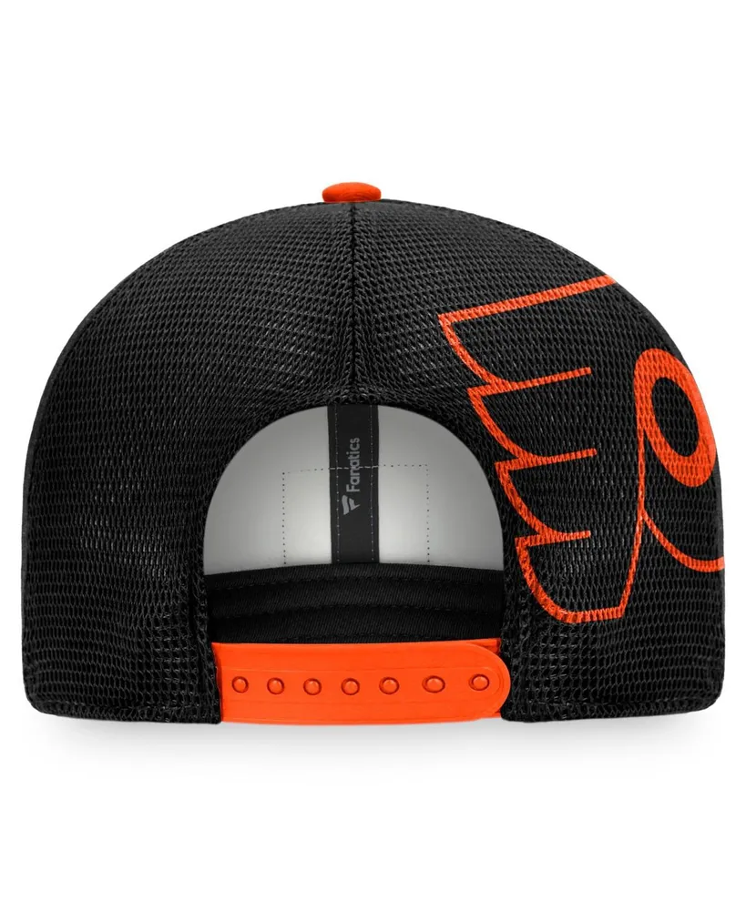 Men's Fanatics Orange, White Philadelphia Flyers Block Party Snapback Hat