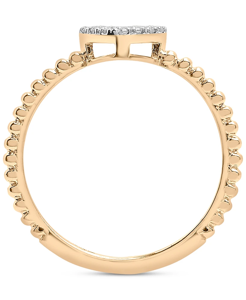 Wrapped Diamond Heart Cluster Ring (1/6 ct. t.w.) in 14k Gold, Created for Macy's
