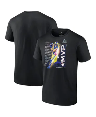 Men's Fanatics Cooper Kupp Black Los Angeles Rams Super Bowl Lvi Champions Mvp T-shirt