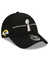 Men's New Era Black Los Angeles Rams Super Bowl Lvi Champions Parade 9FORTY Snapback Adjustable Hat