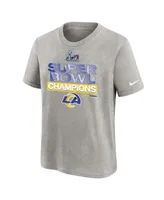 Preschool Girls and Boys Nike Heather Gray Los Angeles Rams Super Bowl Lvi Champions Locker Room Trophy Collection T-shirt