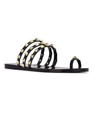 Nine West Women's Cartee Jelly Studded Strappy Sandals