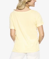 Felina Cotton Scoop Neck Loungewear T-Shirt