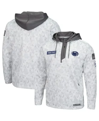 Men's Colosseum Arctic Camo Penn State Nittany Lions Oht Military-Inspired Appreciation Quarter-Zip Hoodie