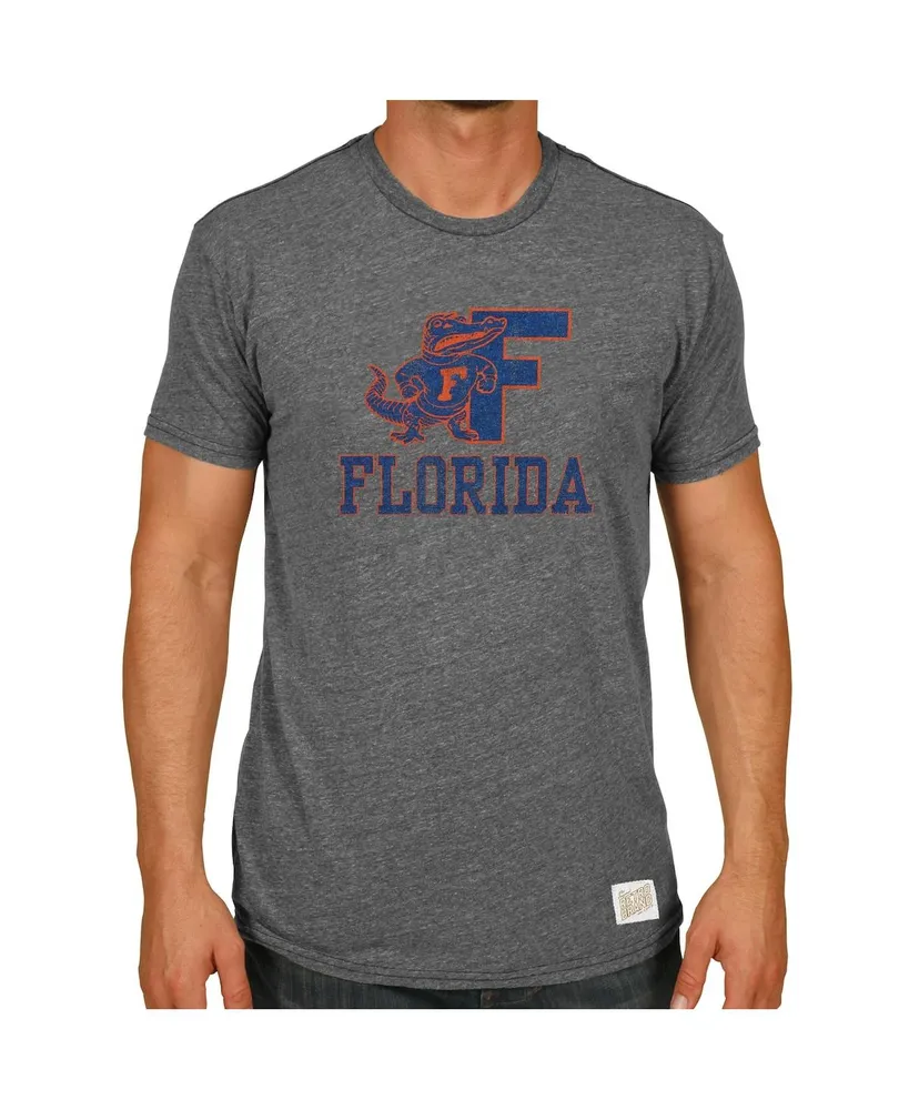 Men's Florida Gators Original Retro Brand Heather Gray Tri-Blend T-shirt