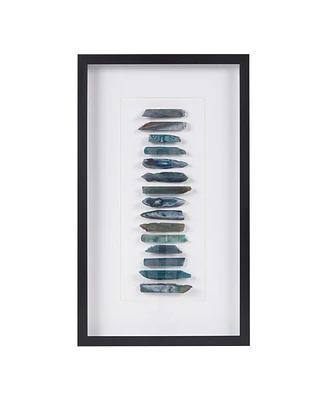 Martha Stewart Collection Cerulean Stones Real Natural Agate Framed Shadowbox