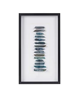 Martha Stewart Collection Cerulean Stones Real Natural Agate Framed Shadowbox