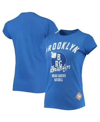 Women's Stitches Royal Brooklyn Giants Negro League Logo T-shirt