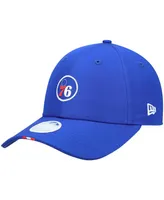 Women's New Era Royal Philadelphia 76Ers Micro Patch 9Forty Adjustable Hat