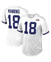 Men's Mitchell & Ness Peyton Manning White Indianapolis Colts Retired Player Name and Number Mesh Top