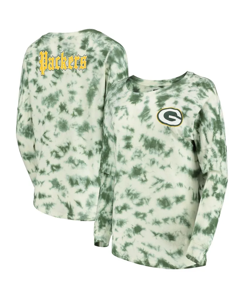 Women's New Era Green Bay Packers Tie-Dye Long Sleeve T-shirt