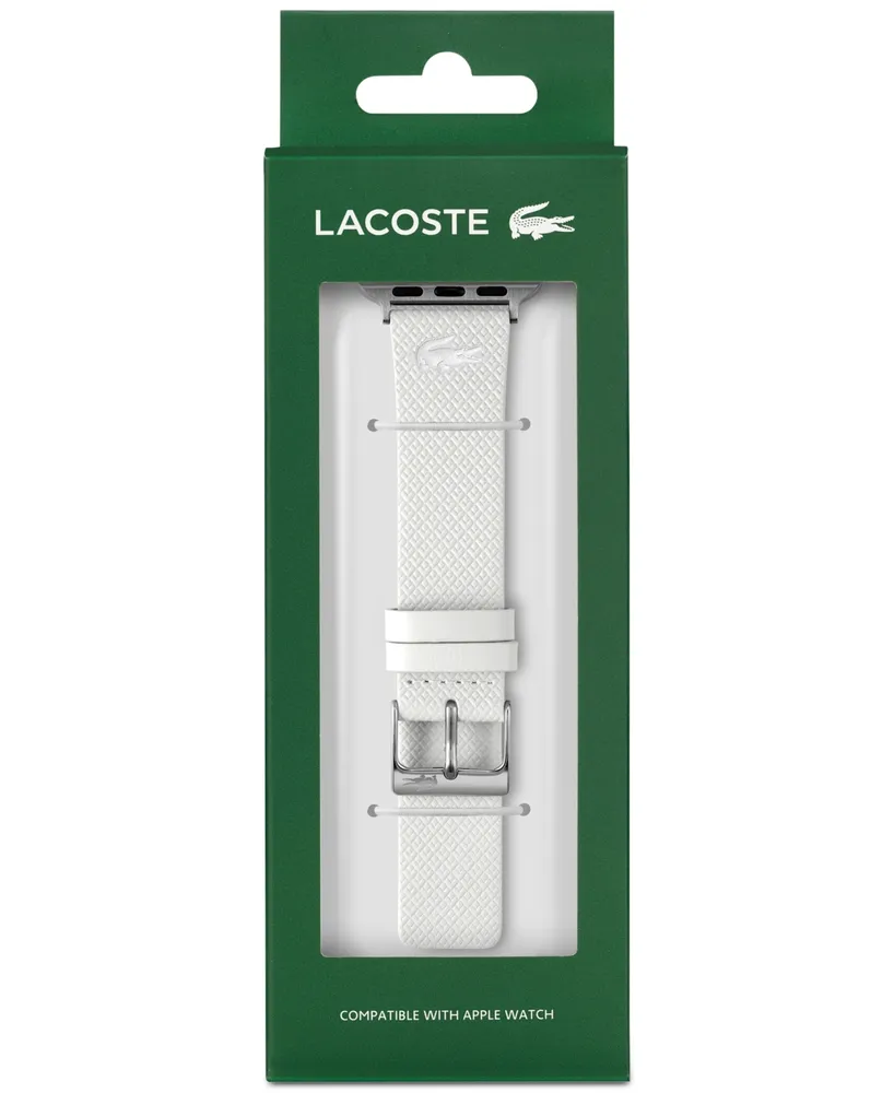 Lacoste Petit White Leather Strap for Apple Watch 38mm/40mm