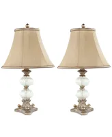 Safavieh Set of 2 Scarlett Glass Globe Table Lamps