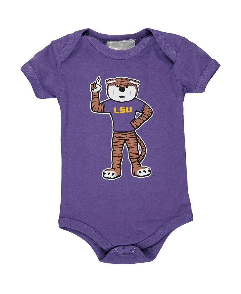 Infant Boys and Girls Purple Lsu Tigers Big Logo Bodysuit