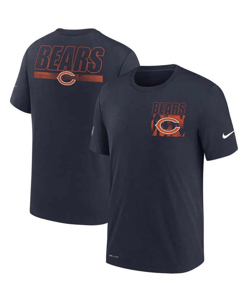 Nike Men's Navy Chicago Bears Sideline Lockup Performance Long Sleeve  T-shirt