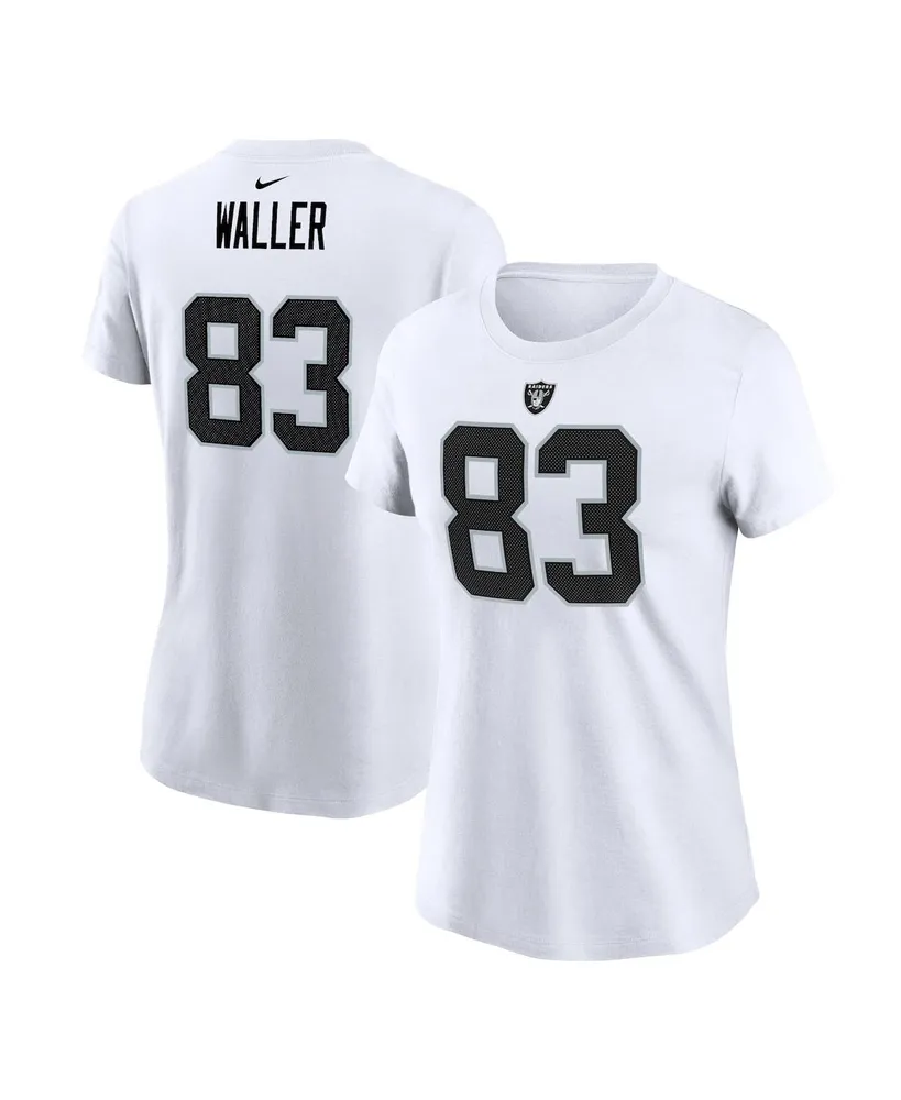 Women's Majestic Threads Davante Adams Black Las Vegas Raiders Player Name & Number Tri-Blend 3/4-Sleeve Fitted T-Shirt Size: Small