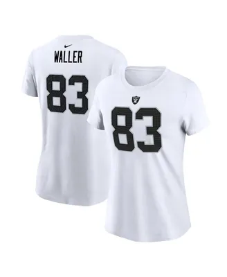 Women's Nike Darren Waller White Las Vegas Raiders Player Name Number T-shirt