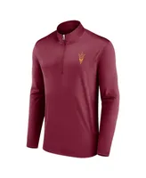 Men's Fanatics Maroon Arizona State Sun Devils Underdog Mindset Quarter-Zip Top