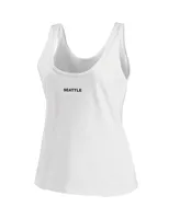 Women's Wear by Erin Andrews White Seattle Seahawks Team Scoop Neck Tank Top