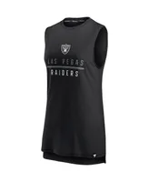 Women's Fanatics Black Las Vegas Raiders True Contender Tank Top