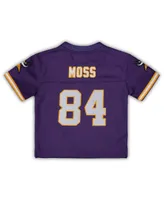 Infant Boys and Girls Mitchell & Ness Randy Moss Purple Minnesota Vikings 1998 Retired Legacy Jersey