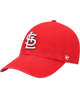 Big Boys '47 Brand Red St. Louis Cardinals Team Logo Clean Up Adjustable Hat