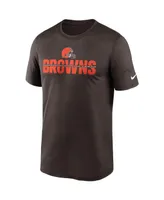 Men's Nike Brown Cleveland Browns Legend Microtype Performance T-shirt