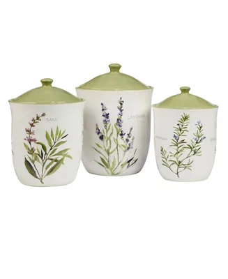 Certified International Fresh Herbs Canister Set, 3 Piece