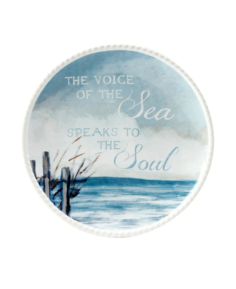 Certified International Shorebirds Canape Plates, Set of 4