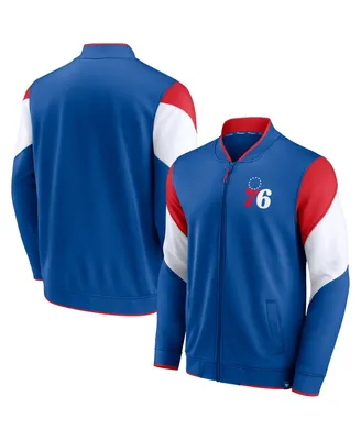 Men's Fanatics Royal Philadelphia 76ers League Best Performance Full-Zip Jacket