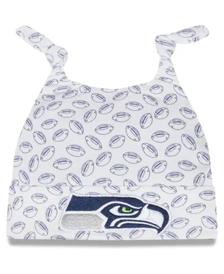 Infant Unisex New Era White Seattle Seahawks Cutie Cuffed Knit Hat