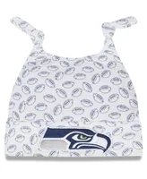 Infant Unisex New Era White Seattle Seahawks Cutie Cuffed Knit Hat