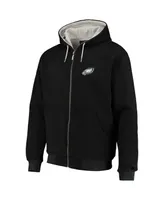 Men's Dunbrooke Black Philadelphia Eagles Craftsman Thermal-Lined Full-Zip Hoodie