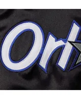 Big Boys Mitchell & Ness Black Orlando Magic Hardwood Classics Satin Raglan Full-Snap Jacket