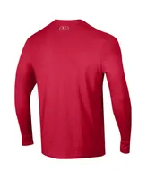 Men's Under Armour Red Maryland Terrapins Shooter Performance Long Sleeve T-shirt