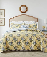 Laura Ashley Linley Cotton Reversible -Pc. Quilt Set