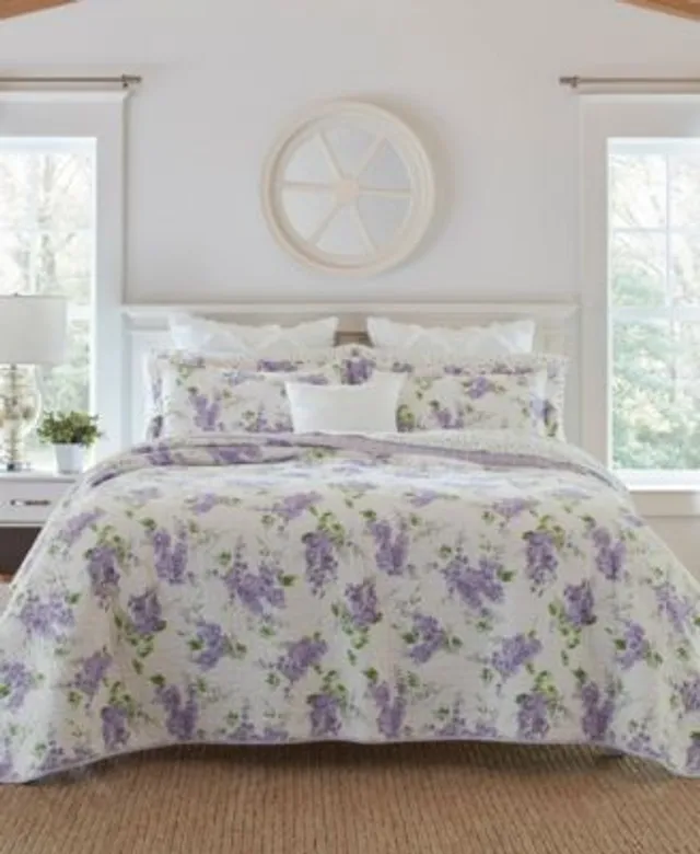 Laura Ashley Linley Cotton Reversible Piece Quilt Set