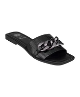 Gc Shoes Women's Rina Chain Ornament Slide Flat Sandals