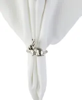 Bunny Napkin Rings, Set of 8 - Silver