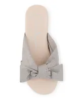 Jessica Simpson Little Girls Flat Bow Sandal - Silver