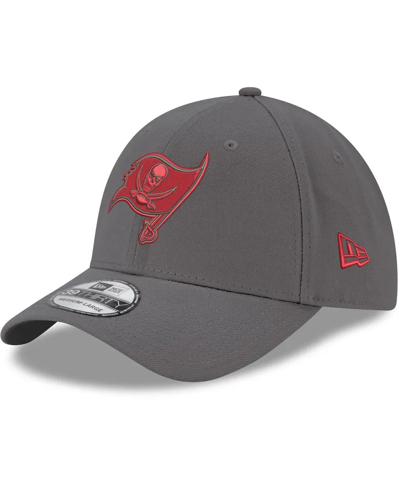 Men's Graphite Tampa Bay Buccaneers Primary Logo Storm 39THIRTY Flex Hat