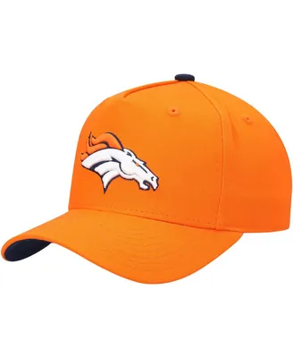 Big Boys Orange Denver Broncos Pre-Curved Snapback Hat