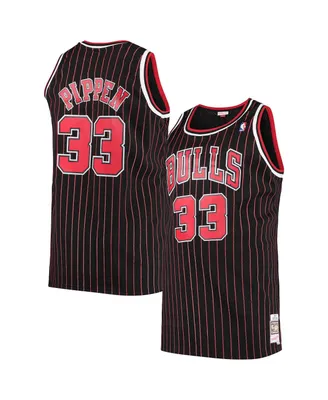 Men's Scottie Pippen Black Chicago Bulls Big and Tall Hardwood Classics Swingman Jersey