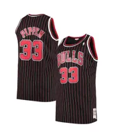 Men's Scottie Pippen Black Chicago Bulls Big and Tall Hardwood Classics Swingman Jersey