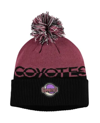 Men's Garnet, Black Arizona Coyotes Cold.Rdy Cuffed Knit Hat with Pom