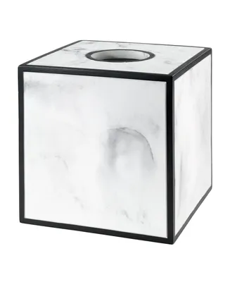 Avanti Jasper Framed Marble-look Resin Tissue Box Cover