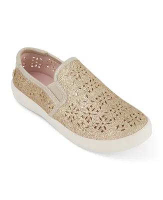 Kenneth Cole New York Big Girls Slip On Sneakers - Pale Gold