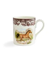 Spode American Quarter Horse Mug, Set of 4